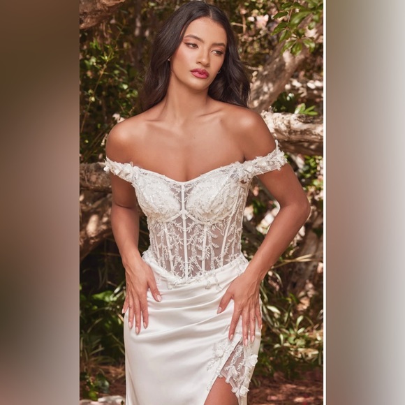 BRAND NEW WEDDING/WHITE/EVENING DRESS - Picture 2 of 7